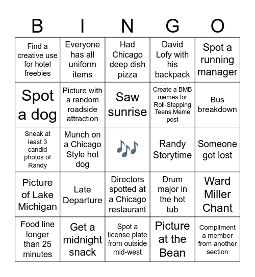 BMB takes on Chicago Bingo Card