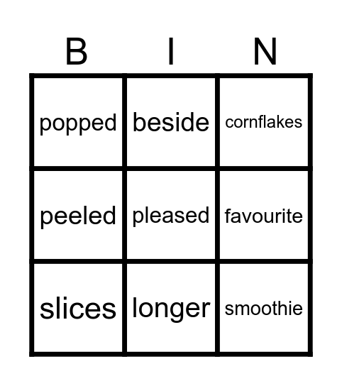 Mother's Day Bingo Card