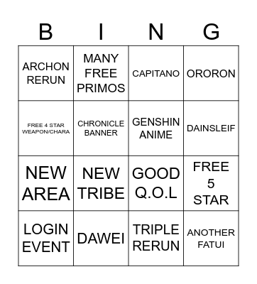 5.1 STREAM Bingo Card