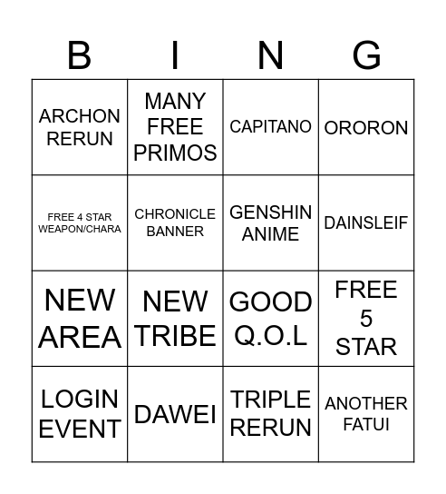 5.1 STREAM Bingo Card