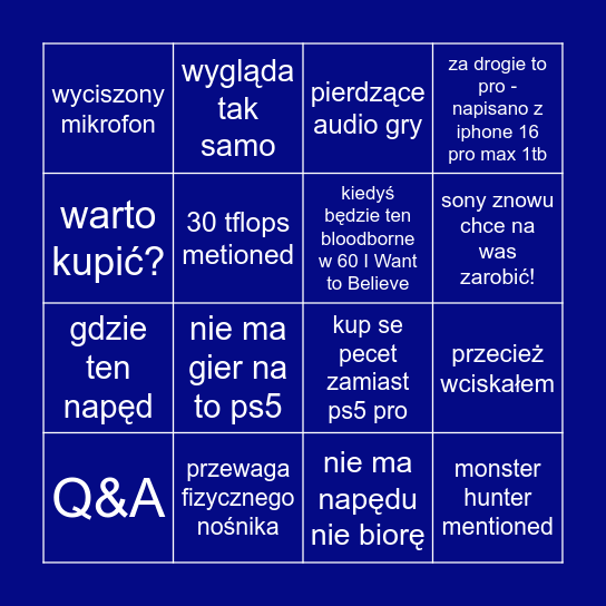 PSPOLSKA Bingo Card