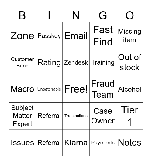 Instacart BINGO Card