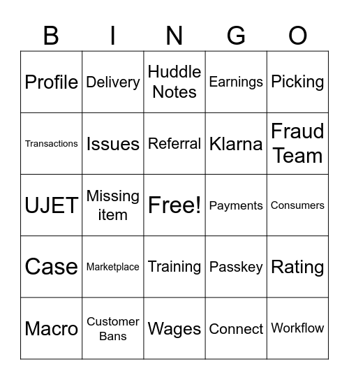 Instacart BINGO Card