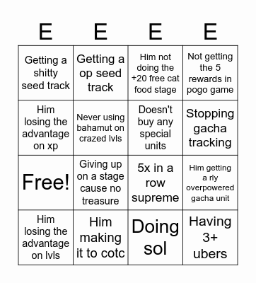 Naser bingo game Bingo Card