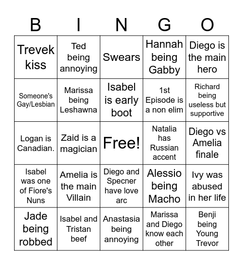 DC4 Early Bingo(not final ver) Bingo Card