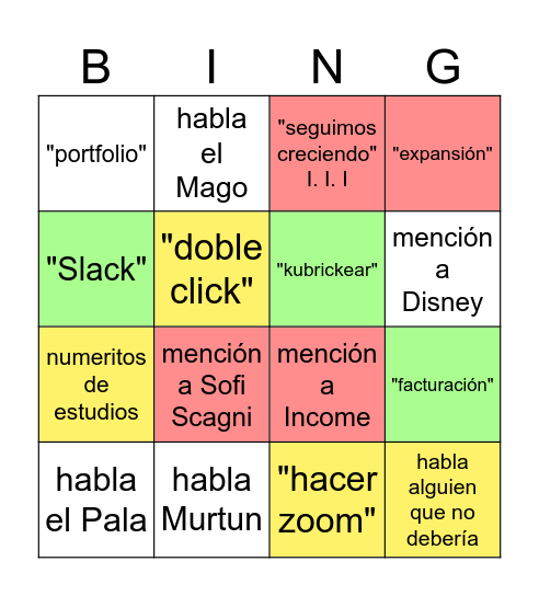 Ash catchup Septiembre Bingo Card