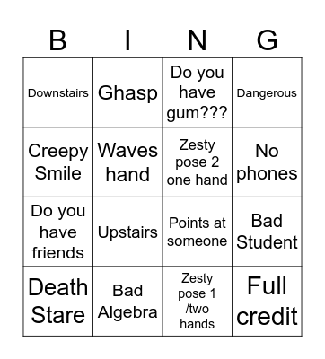 Maths integration season 24/25 Nr 2 Bingo Card