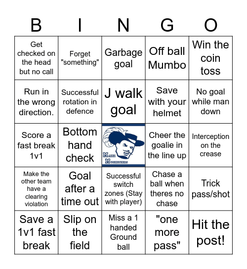 Lacrosse Bingo (W) Bingo Card