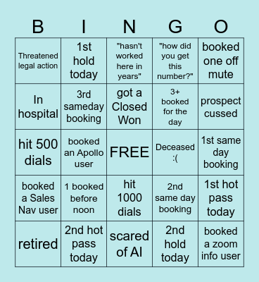 Can only mark one box at a time, no double hitting Bingo Card