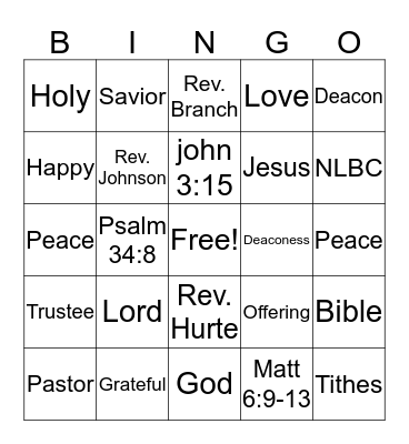 Senior Day Bingo Card