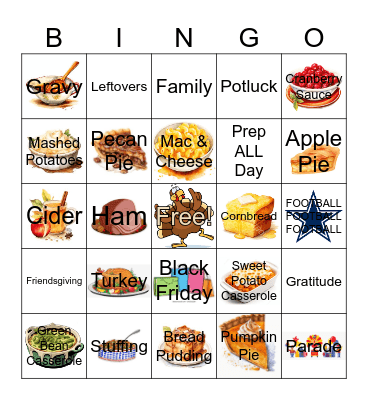 Thanksgiving Bingo! Bingo Card