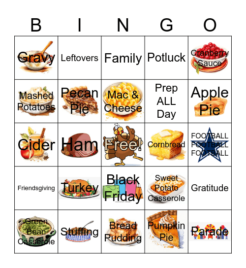 Thanksgiving Bingo! Bingo Card