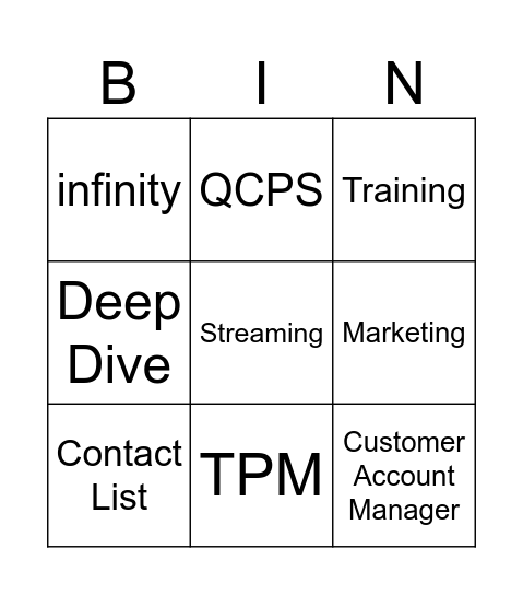 Nick Bingo Card