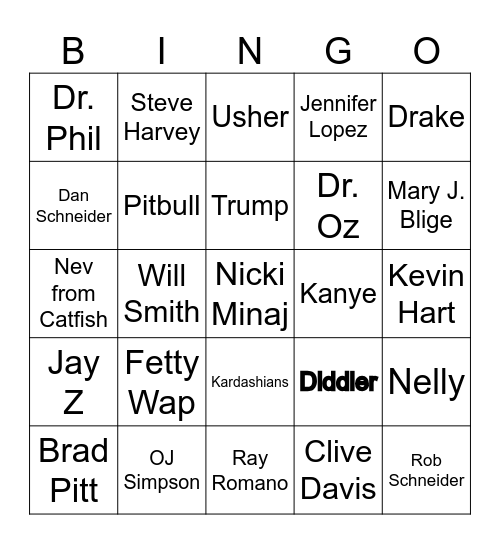 Felon Bingo Card