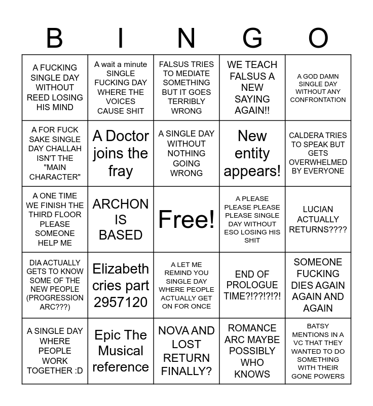 WARRENSMP WEEK 4 BINGO Card