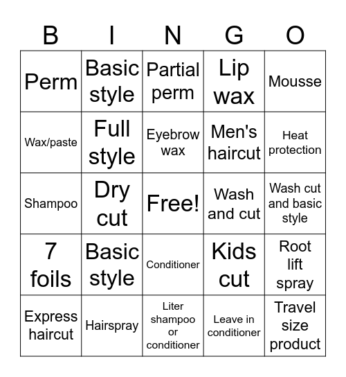 SmartStyle Bingo Card