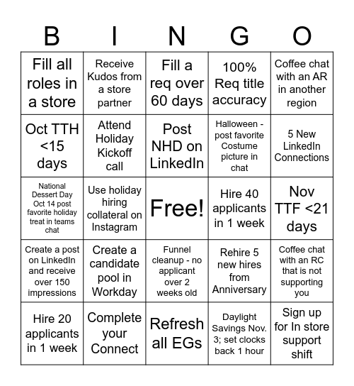 Wonder All The Way Bingo Card