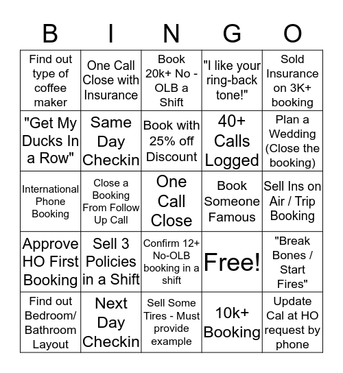 Office Bingo - TA's Bingo Card
