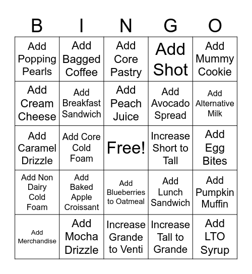 Merchant Mindset Bingo Card