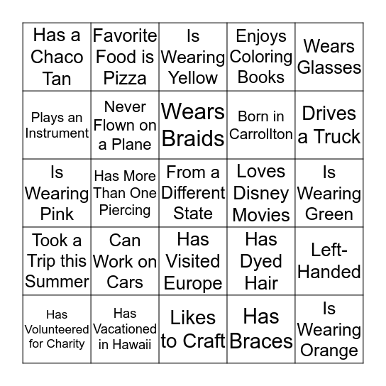 Bingo Card