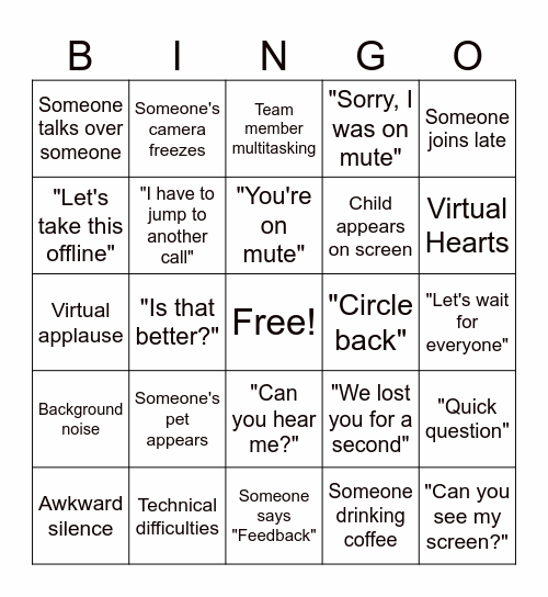 Virtual Bingo Card