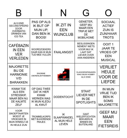 BINGOOO!! Bingo Card