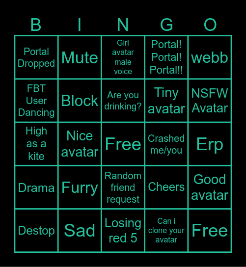 vrccccc Bingo Card