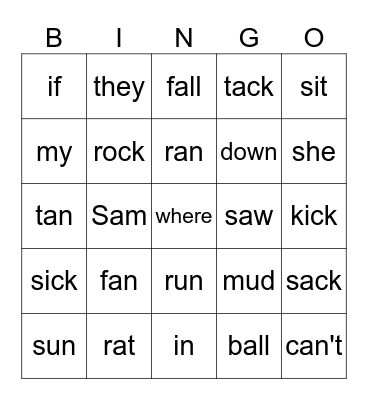 Star Group Bingo Card