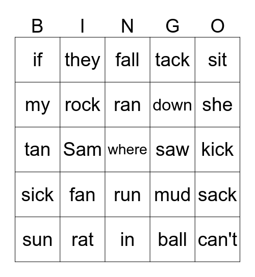 Star Group Bingo Card