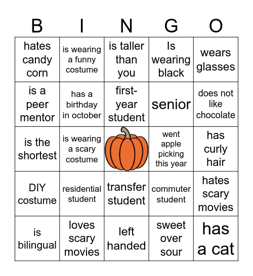 Find The Guest Bingo Card