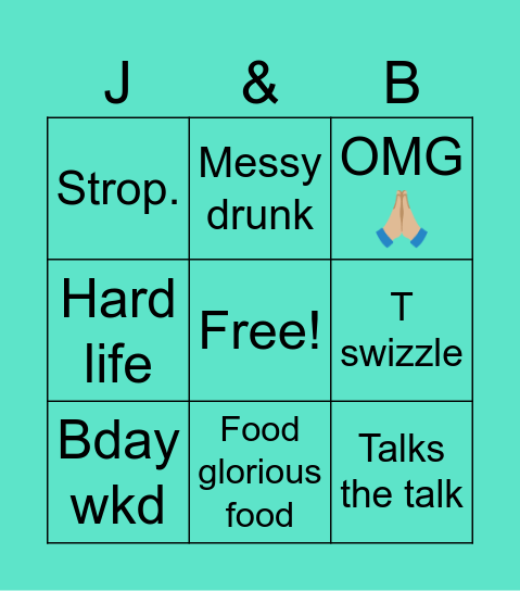 Top Quality Bantz Bingo Card