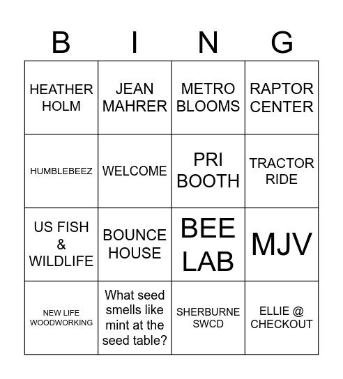 FALL FEST BINGO Card