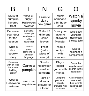 Boo-Season Bingo! Bingo Card