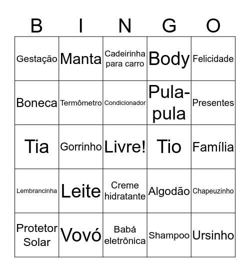 Bingo Melissa Bingo Card
