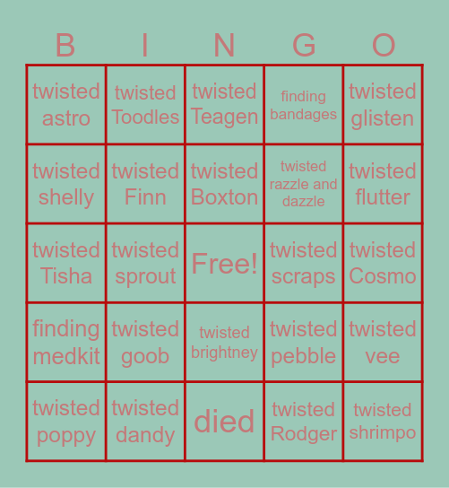 dandys world Bingo Card