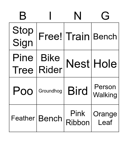 Country Jewels Scavenger Hunt Bingo Card