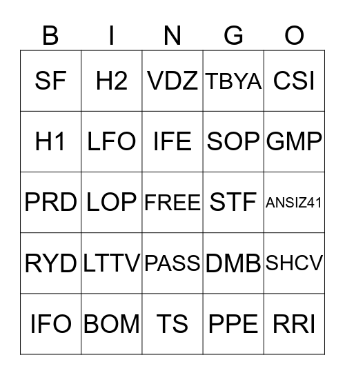 BLACKOUT BINGO @ CSI Bingo Card