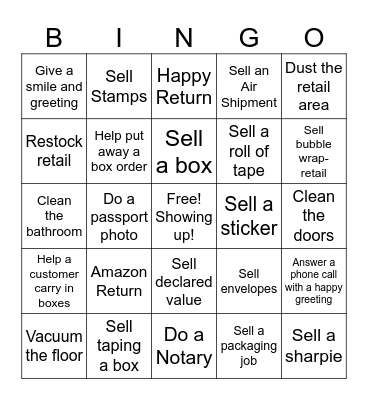 The UPS Store-October Bingo Card