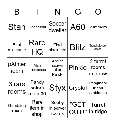 Pressure Bingo!! Bingo Card
