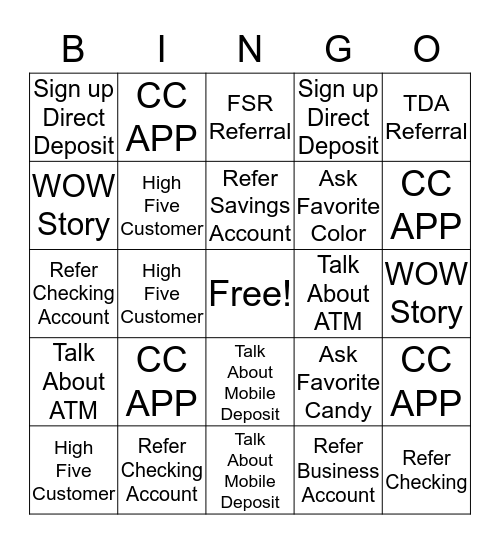 LEI Bingo Card