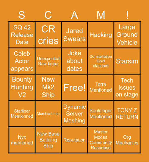 Sloosh's Citcon 2954 Bingo Card