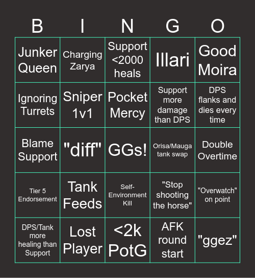 Omverwantch Bingo Card