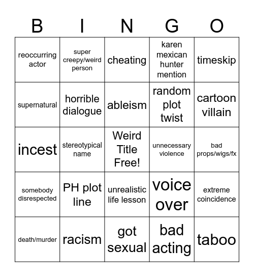 Tomorrow's Teachings Bingo Card