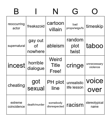 Tomorrow's Teachings Bingo Card