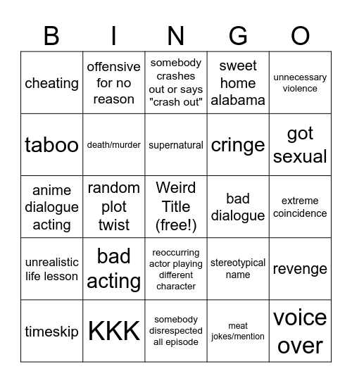 Tomorrow's Teachings Bingo Card