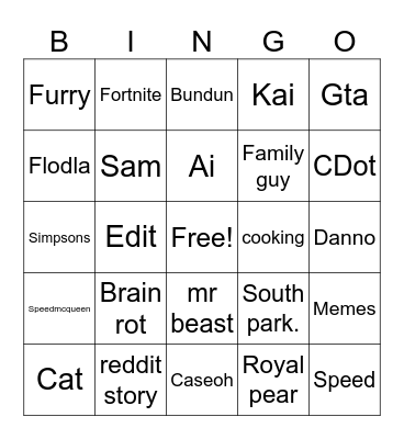 yt shorts Bingo Card