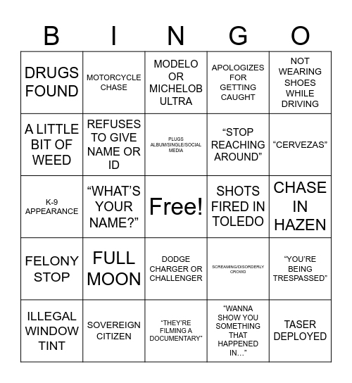 OP LIVE BINGO Card