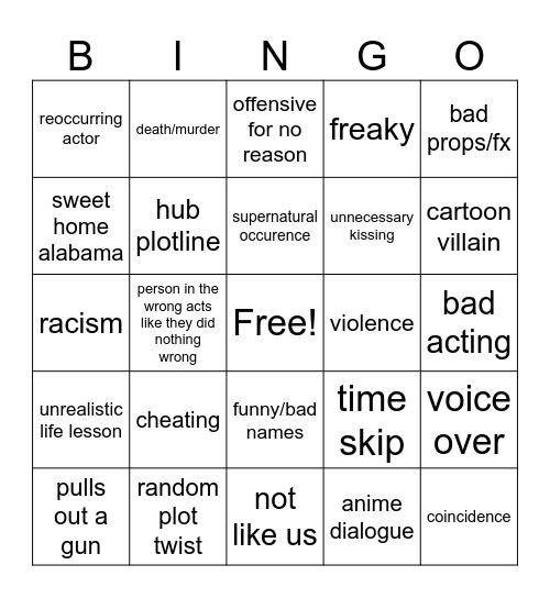 tomorrows teachings bingo Card