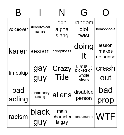 Tommorow's teachings Bingo Card