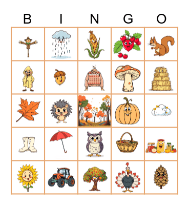 Autumn Bingo Card